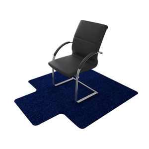 Tapis de chaise bleu convexe imperméable, antidérapant et facile à nettoyer